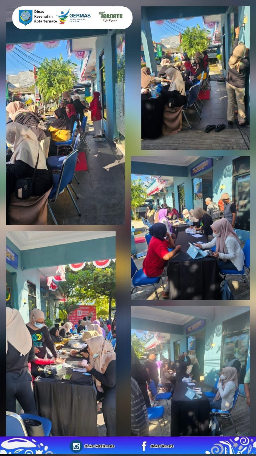 Kegiatan Pemeriksaan Kesehatan Gratis/Penyakit Tidak Menular  (PKG/PTM) dalam Rangka Memperingati HUT RI ke 80 oleh Pelabuhan Perikanan Nusantara (PPN) oleh Dinas Kesehatan Kota Ternate bersama Puskesmas Kalumata dan Puskesmas Gambesi
